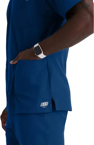 Miniatura 5 de BARCO Skechers Vitality Crew Scrub Top para hombre, marino