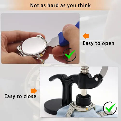 Miniatura 5 de Kit de reparación profesional de relojes, kit de repuesto de batería para GLDCAPA Watch, herramientas de reparación de relojes con funda