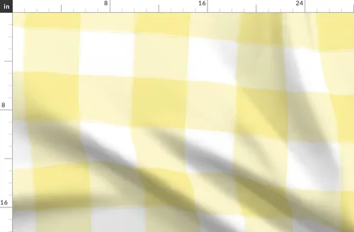 Miniatura 3 de Spoonflower Tela – Grande cuadros amarillos cuadros cuadros de cuadros de cuadros de azúcar frescos impresos en tela de mezclilla cuarto de grasa