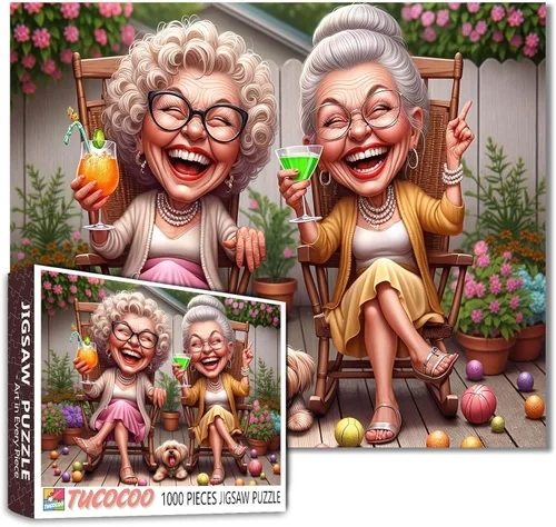 Miniatura 12 de Rompecabezas de 1000 piezas para adultos, rompecabezas de moda para anciana, rompecabezas para mujeres, divertido viaje de 1000 piezas, rompecabezas