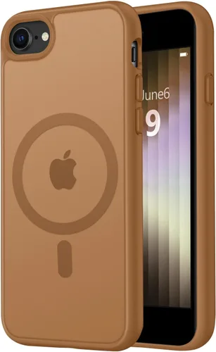 Vooii Funda para iPhone SE 3ª/2ª/2020 con Magnético, Funda iPhone 8/7 [Compatible con Magsafe] [Diseño Integrado] Sensación de Agarre Cómoda Delgada