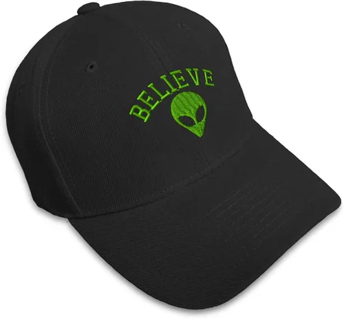 Gorra de béisbol Believe Alien Bordado Estilo B Tipografía y Símbolos Cierre de Correa