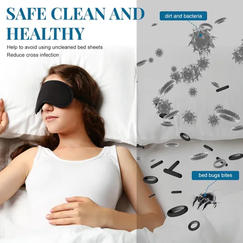 Miniatura 5 de Preboun Juego de 5 sábanas desechables para hotel, incluye sábanas de cama, fundas de almohada, funda de almohada, funda blanca suave y portátil