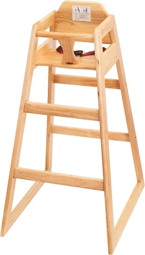 Miniatura 10 de Silla alta de madera para restaurante lista para montar, sillas altas para bebés, silla de alimentación duradera con escalones, sillas altas