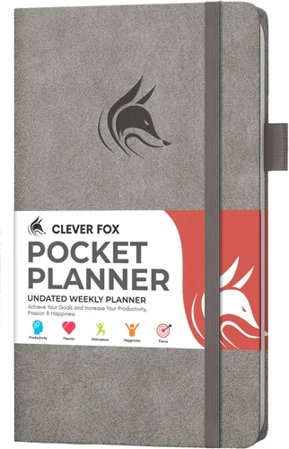 Miniatura 12 de Clever Fox Agenda de bolsillo semanal – Agenda mensual sin fecha y calendario, mini planificador perfecto para bolso, 3.7 x 6.7 pulgadas