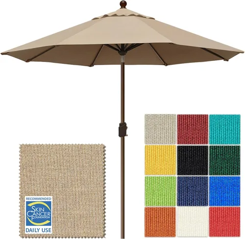 Miniatura 38 de EliteShade USA Sombrilla de Mercado de 9 Pies con Garantía de 10 Años Sin Decoloración, Sombrilla de Patio, Sombrilla de Mesa para Exteriores