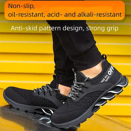 Miniatura 6 de Steel Toe Shoes for Men Women Indestructible Work Shoes Lightweight Puncture Proof Comfortable Water Resistant Safety Sneakers Slip-Resistant