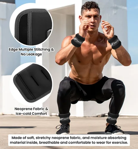 Miniatura 5 de Ankle Weights A Pair of 1/2/3/4/6/8/10/12/20 LBS Wrist Leg Arm Weights for Women Men with Adjustable Straps, Strength weighted for Physical Therapy
