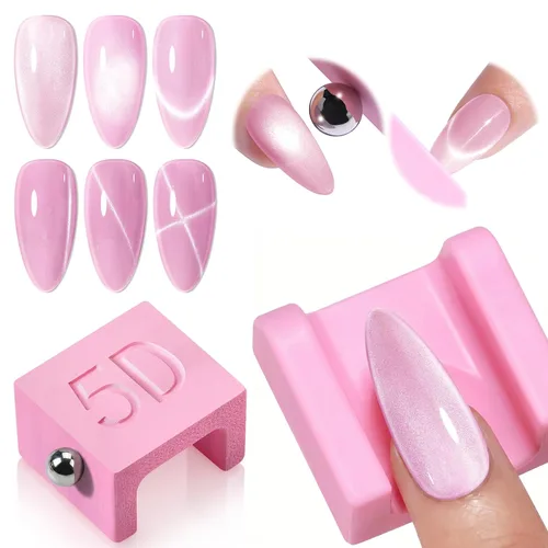 Miniatura 9 de SAVILAND Essentials Ojo de Gato Magnético para Uñas: Esmalte de Uñas Gel Ojo de Gato Marrón 3-en-1 N35 Neodimio Barra Magnética de Tira Larga