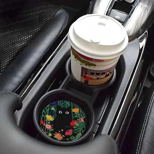 Miniatura 9 de ABLESKY Posavasos de automóvil para portavasos de automóvil, paquete de 2 posavasos absorbentes antideslizantes para automóvil, 2.56 pulgadas