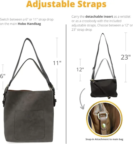 Miniatura 4 de Joy Susan - Bolsa clásica 2 en 1 para mujer, estilo hobo