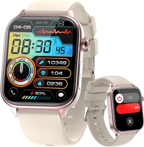 Miniatura 10 de Yowow BIT Reloj inteligente para hombres y mujeres (recepción/hacer llamadas), monitor de actividad física IPS de 1.96 pulgadas, frecuencia