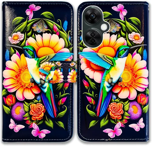 Miniatura 31 de Bcov Funda para Oneplus Nord N30 5G, diseño de pájaro negro y verde con tapa para teléfono con ranura para tarjeta y soporte para OnePlus Nord N30 5G