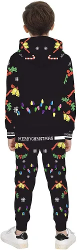 Miniatura 3 de Sudadera con capucha de Navidad para niños chicosniñas con sudadera de Navidad disfraz de Chrismas