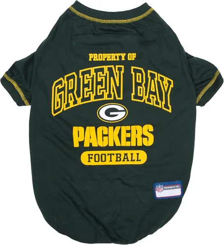 NFL Green Bay Packers Camiseta para Perros para Mascotas, Talla Mediana. Camiseta para Mascotas con Licencia Oficial con Logotipo del Equipo, Ropa