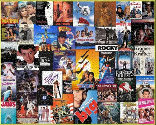 Miniatura 8 de Springbok Ir al cine rompecabezas de 1000 piezas para adultos con foto collage de carteles de algunas de las películas favoritas de América