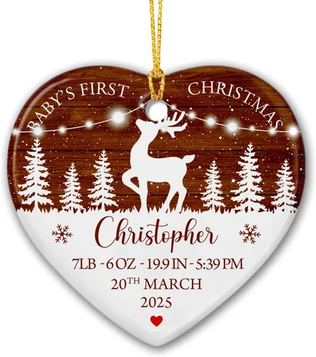 Miniatura 11 de Cat's First Christmas 2023 - Adorno personalizado de gatito, adorno de Navidad de cerámica personalizado con nombre de gato para gato, mamá y papá