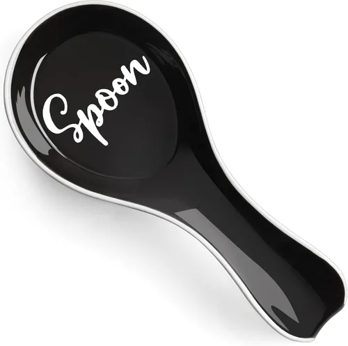Miniatura 8 de Reposa Cucharas Turquesa para Estufa, DAYYET Soporte de Cuchara Grande de Cerámica Turquesa, Reposa Cucharas para Encimera de Cocina, Soporte