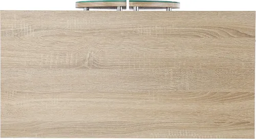 Miniatura 10 de SEI Furniture - Armario de bar Northdom con almacenamiento de vino - Diseño de transición, hierro natural y madera - Ideal para sala de estar, bar