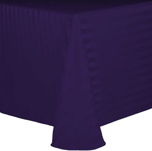 Miniatura 44 de Ultimate Textile Mantel ovalado de rayas satinadas (70.0 x 104.2 in), color gris plateado