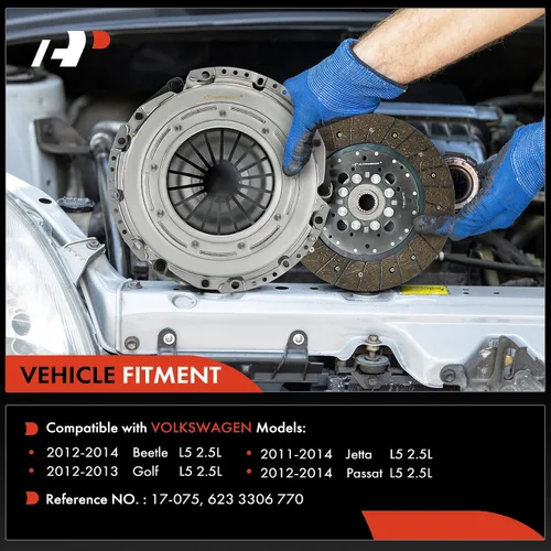 Miniatura 2 de A-Premium Juego de embrague de transmisión compatible con Volkswagen Jetta 2011-2014, Passat 2012-2014, Golf 2012-2013, Beetle 2012-2014, 2.5L