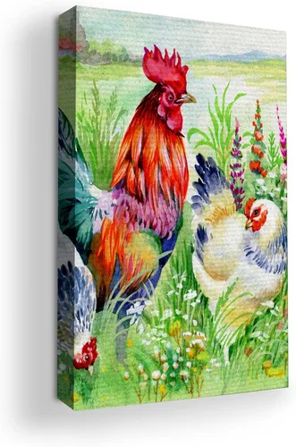 Miniatura 13 de Mavis Print - Lienzo decorativo para pared con diseño de conejo/conejo, 36 x 36 pulgadas, decoración de pared de animales impresos en HD y marco