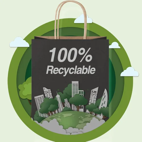 Miniatura 3 de SHOPDAY Bolsas de papel negro con asas de 16 x 6 x 12 pulgadas, paquete de 25 bolsas de papel kraft grandes a granel, bolsas de compras, bolsas