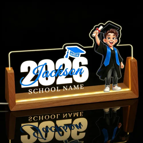 Miniatura 14 de Placa de nombre personalizada con luz para escritorio, placa de nombre personalizada para escritorio con logotipo, regalo de apreciación