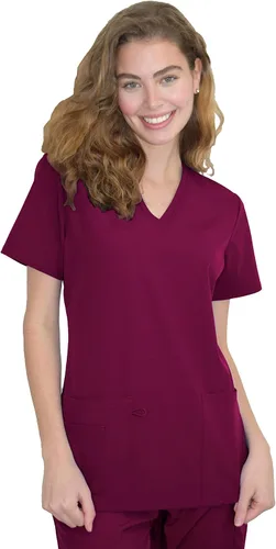 Miniatura 2 de Camiseta médica de enfermería con cuello en V para mujer GT Performance