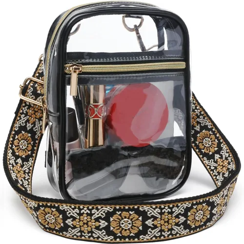 Miniatura 28 de Bolso cruzado aprobado por estadios para mujer, bolsa transparente para estadios para eventos deportivos, conciertos