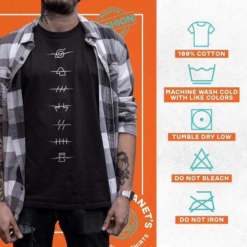 Miniatura 6 de Ripple Junction Camiseta Naruto Shippuden con símbolos anti-aldea para hombre