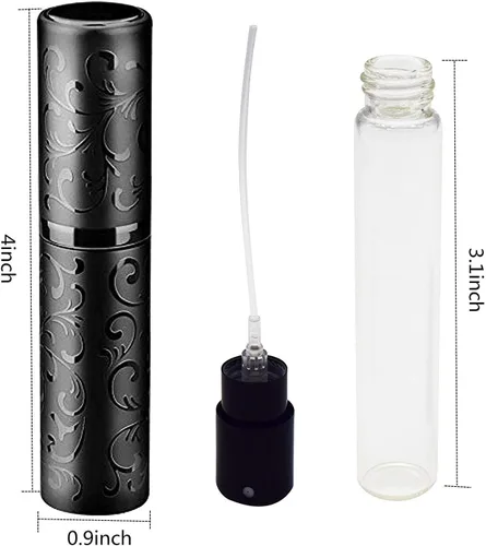 Miniatura 2 de Botella de perfume de viaje de 0.3 fl oz, atomizador de perfume recargable, botella de perfume recargable, miniperfume de viaje, recargable, 3 unids