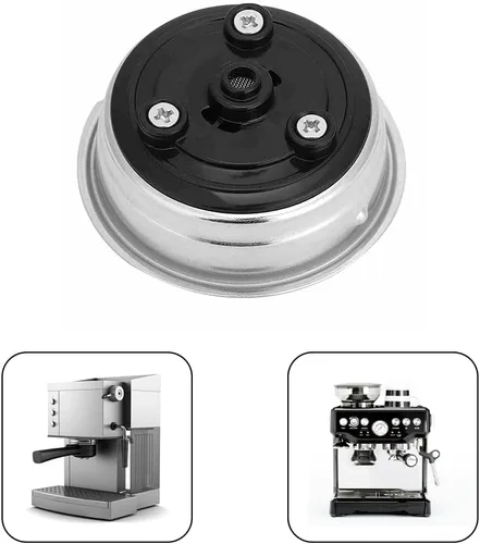 Miniatura 7 de Filtro de café de acero inoxidable, cestas de filtro de café de 2.008 in, filtro de café expreso, cesta porosa presurizada, accesorios de repuesto
