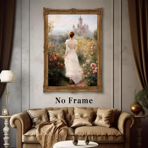 Miniatura 2 de Arte de pared de mujer vintage, cuadro de retrato de mujer, arte de pared de castillo, arte de pared victoriana, lienzo de dama victoriana, pintura