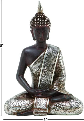 Miniatura 6 de 8 Pulgadas Estatua Paz Armonía Thai Buda meditando.
