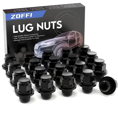 20 piezas tuercas de rueda hexagonales M12x1.25 de 13/16'' negras estilo OEM de fábrica de repuesto para Infiniti QX60 G37 Q50 G35 Nissan Maxima