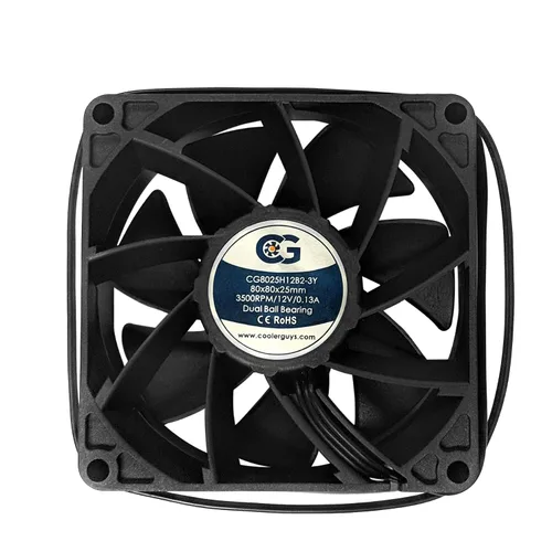 Coolerguys Rodamiento de bolas 12v 3pin ventilador (alta velocidad, 3.150x0.984 in)