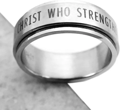 Miniatura 7 de Philippians 413 I Can Do All Things Through Christ Spinner Ring