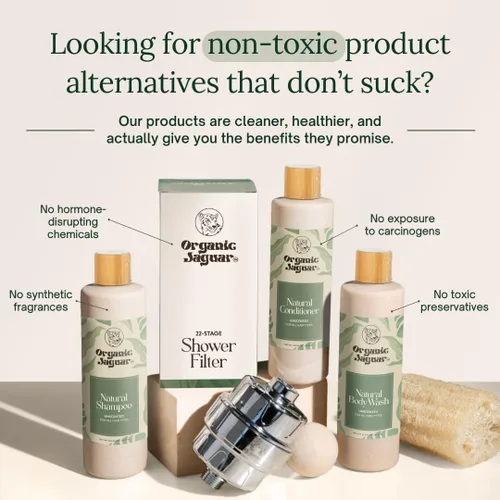 Miniatura 5 de Organic Jaguar Acondicionador natural sin perfume para el cuidado del cabello, acondicionador sin sulfato con vitamina E, ricino, aceite de argán