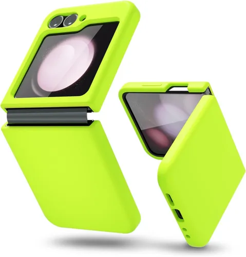 Miniatura 38 de oakxco Funda para teléfono Samsung Galaxy Z Flip 4, agarre de silicona líquida, bonita fina delgada cubierta de gel TPU de goma suave lisa
