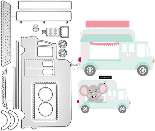 Miniatura 23 de DzIxY Troqueles de corte de metal para árbol de Navidad para camiones, kit de fabricación de tarjetas, troquelados, troquelados, álbumes de 6