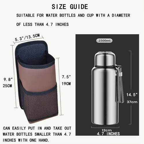 Miniatura 3 de Expansor de portavasos grande para automóvil, se adapta a botellas de agua grandes de 24/36/40/46 oz, bolsa portabebidas grande - vehículo