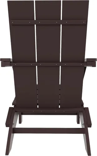 Miniatura 6 de WestinTrends Ashore - Silla plegable Adirondack moderna para exteriores (juego de 2), color marrón oscuro