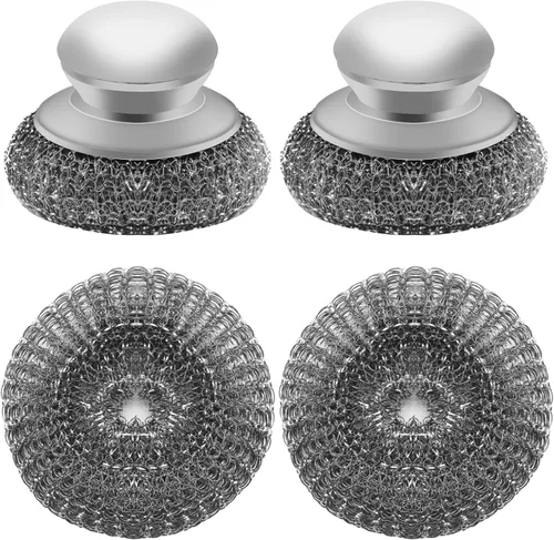 Miniatura 8 de 2 cepillos para ollas de acero inoxidable 304, herramientas de limpieza de metales fáciles de limpiar, adecuados para eliminar manchas de cocina