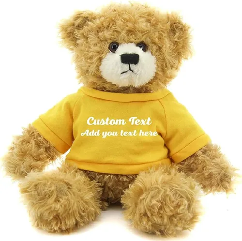 Miniatura 20 de Oso Brandon beige personalizado – Juguete de peluche personalizado de 12 pulgadas – Regalo perfecto de oso personalizado para graduación, San