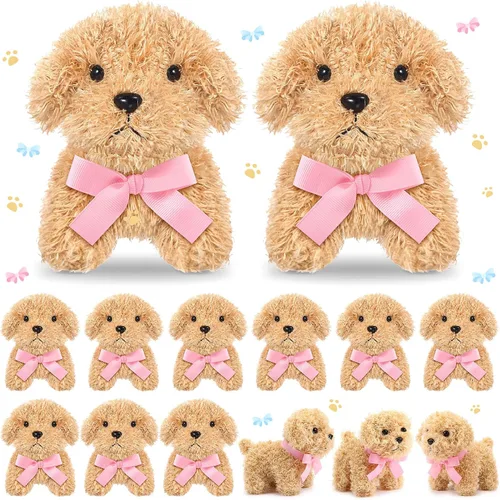 Sosation 20 piezas de 4.72 pulgadas Mini cachorro de peluche adoptar un cachorro de perros pequeños empujadores pequeños regalos de fiesta de