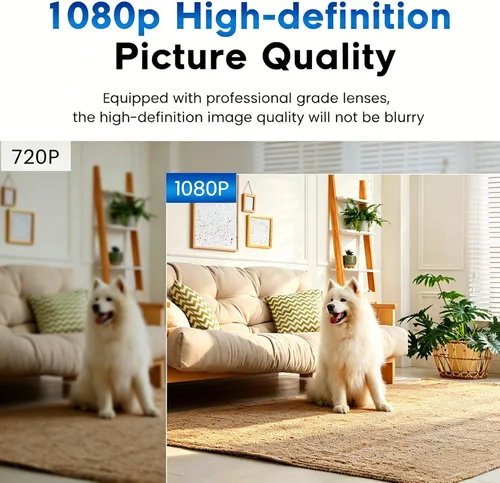 Miniatura 6 de Toma de pared para cámara de seguridad WiFi 1080P, mini cámara de niñera para interiores con almacenamiento de tarjeta SD local