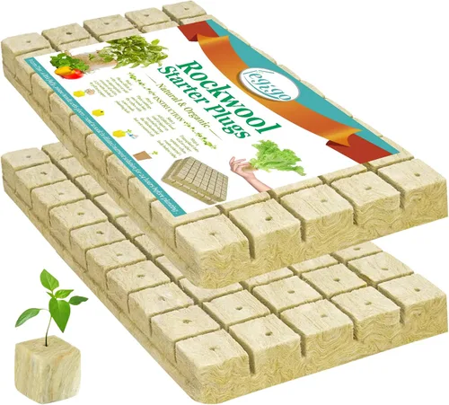 Legigo Cubos de lana de roca de 1 pulgada para hidroponía, cubos de cultivo para plantación de lana de roca para torre hidropónica, jardín, plantas