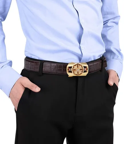 Miniatura 7 de VANNANBA Ratchet Leather Belt for Men,Fashion Belt Men Automatic Buckle,with Elegant Gift Box