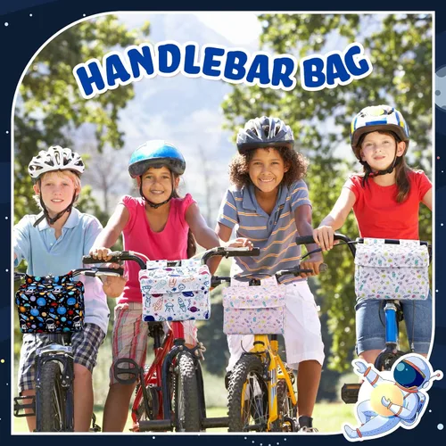 Miniatura 7 de Cesta de bicicleta para niños y niñas, bolsa de manillar de bicicleta, bolsa de almacenamiento frontal para bicicleta, accesorios para equilibrio